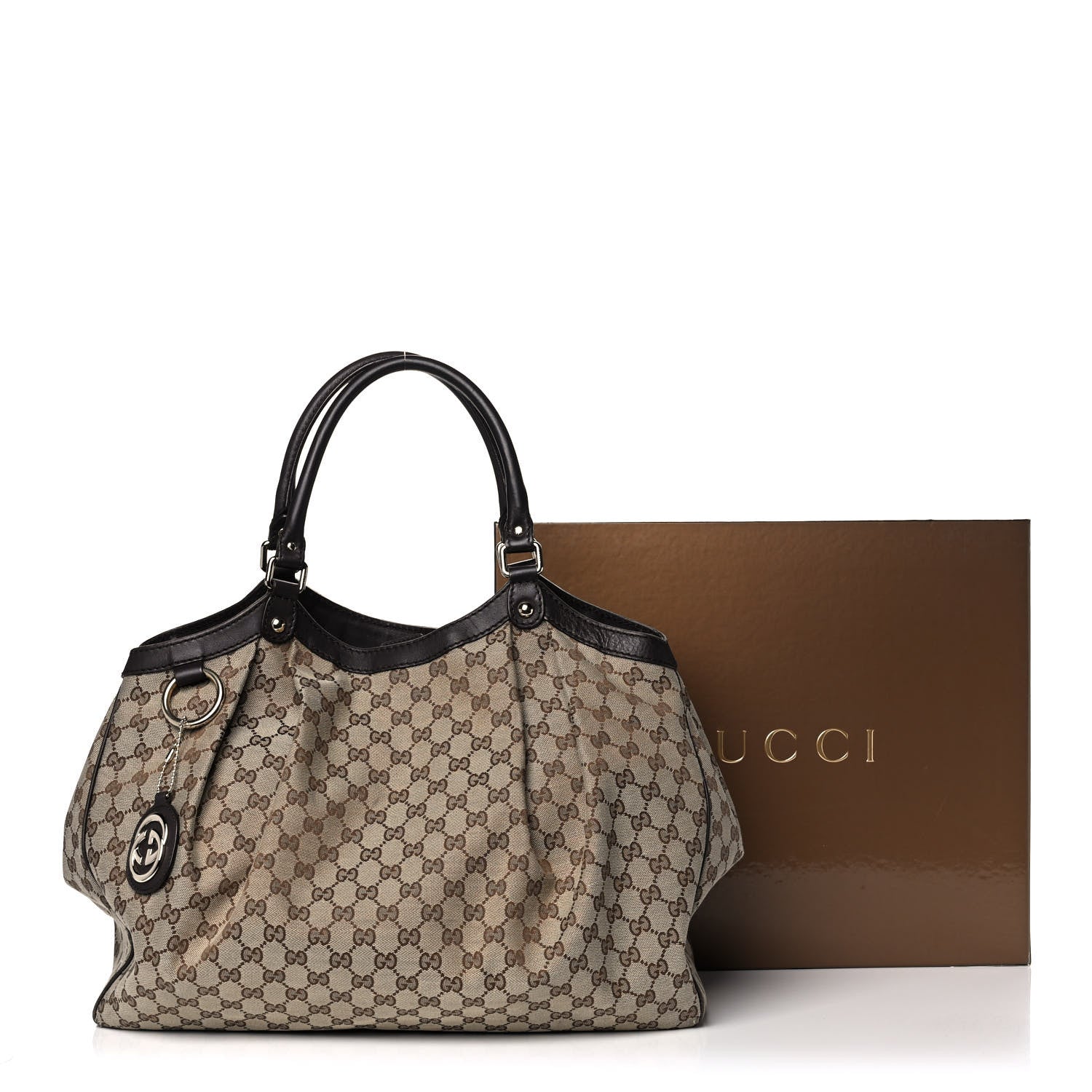 Gucci Monogram Large Sukey Tote Dark Brown 18 of 18