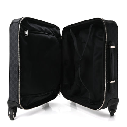 Gucci GG Supreme Monogram Azalea Calfskin Retro Interlocking G Small Savoy Cabin Trolley Black 4 of 9