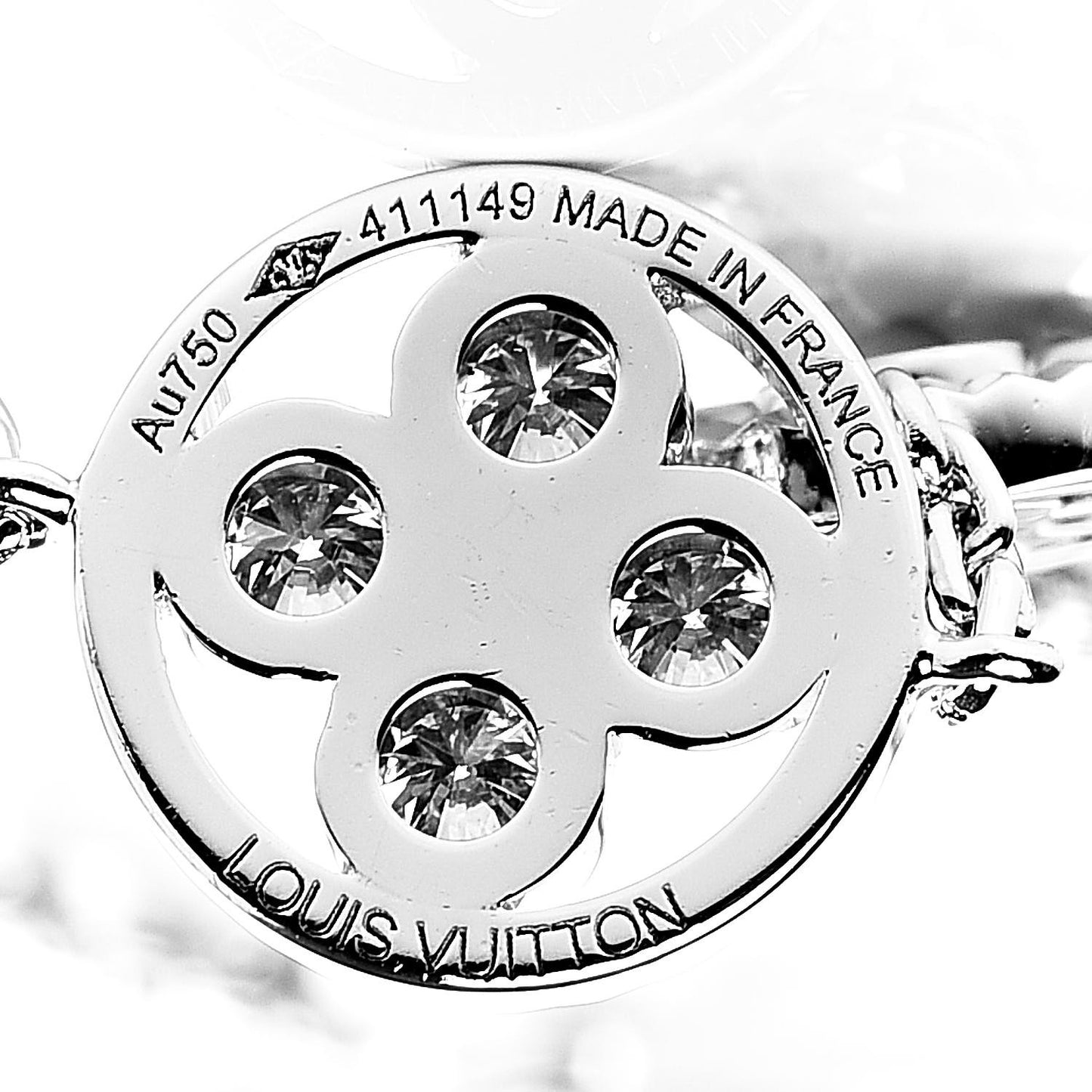 18K White Gold Diamond Three Blossom BB Bracelet