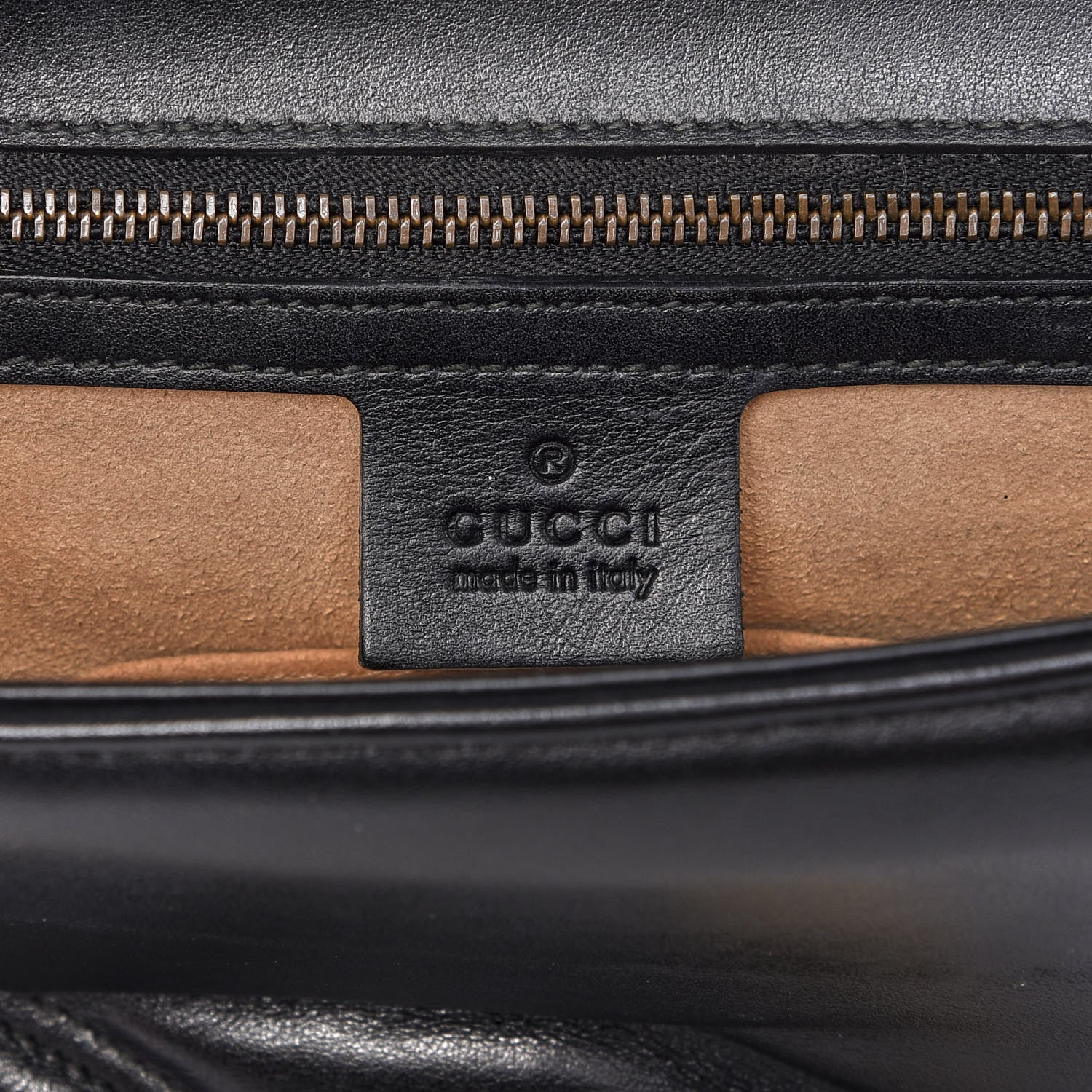 Gucci Calfskin Matelasse Small GG Marmont Top Handle Shoulder Bag Black 5 of 11