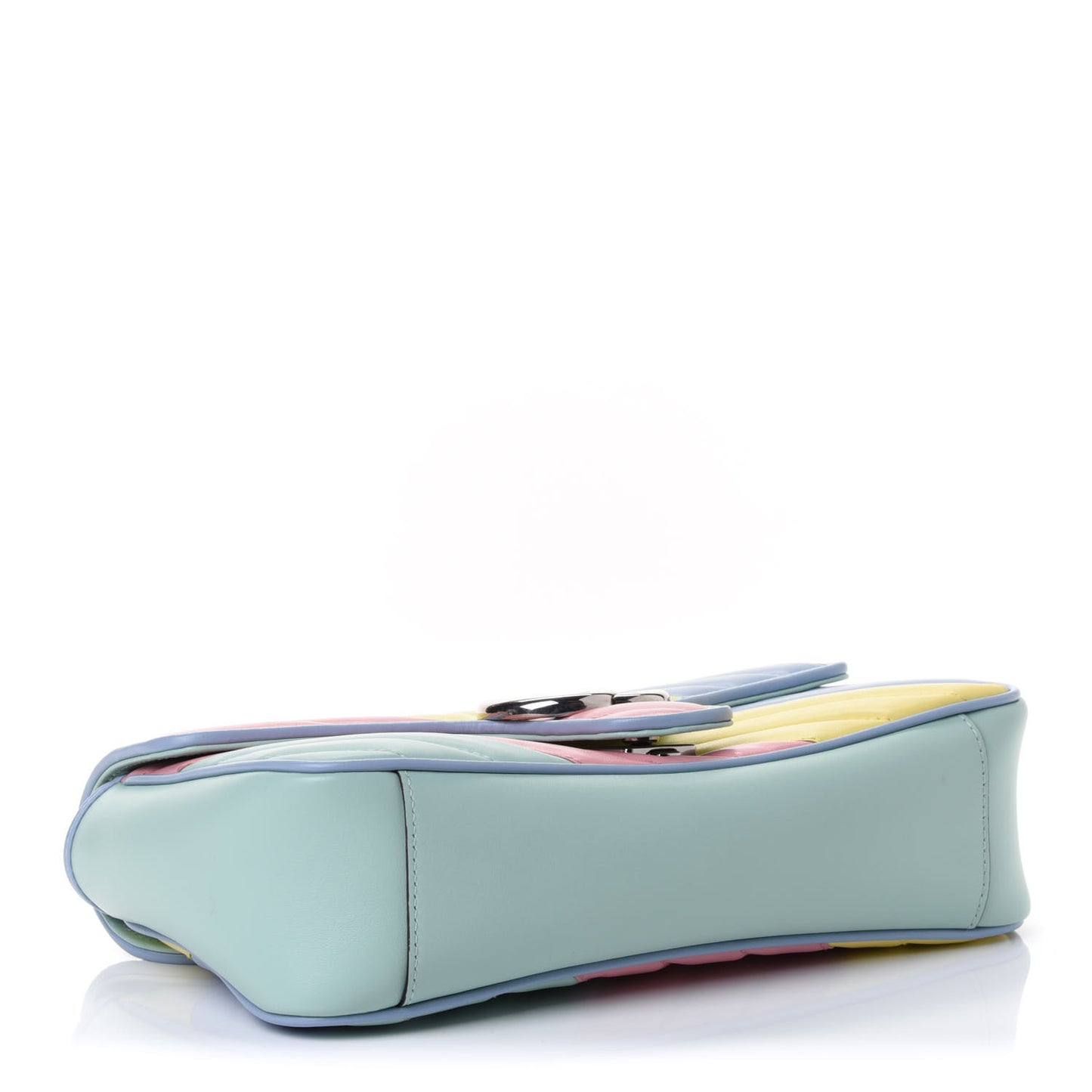 Calfskin Matelasse Diagonal Small GG Marmont Shoulder Bag Multicolor Pastel
