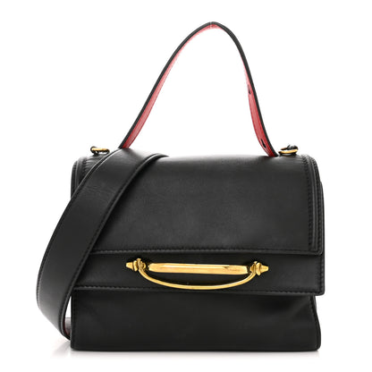 Alexander McQueen Calfskin The Small Story Bag Black Red 1 of 14