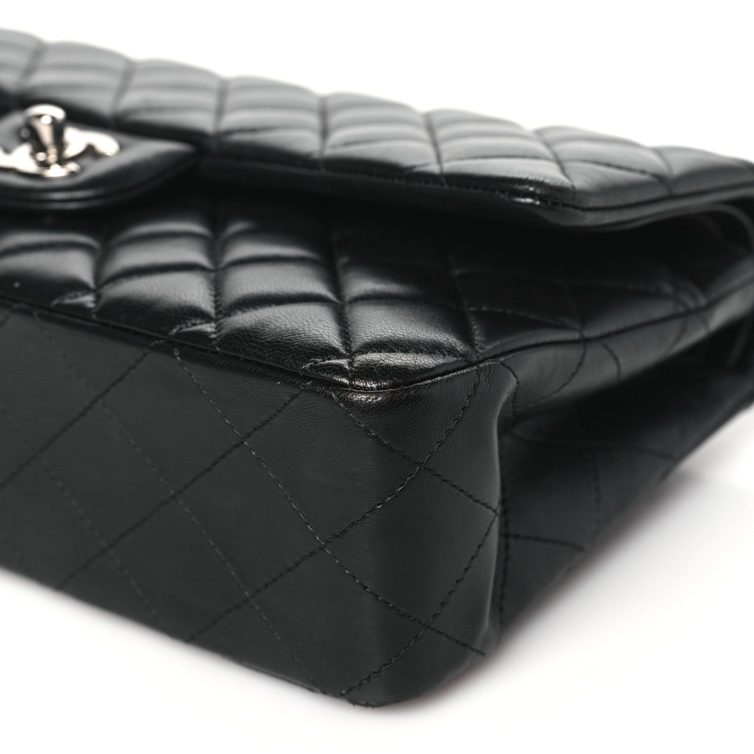 Chanel Lambskin Quilted Medium Double Flap Black 10 of 10