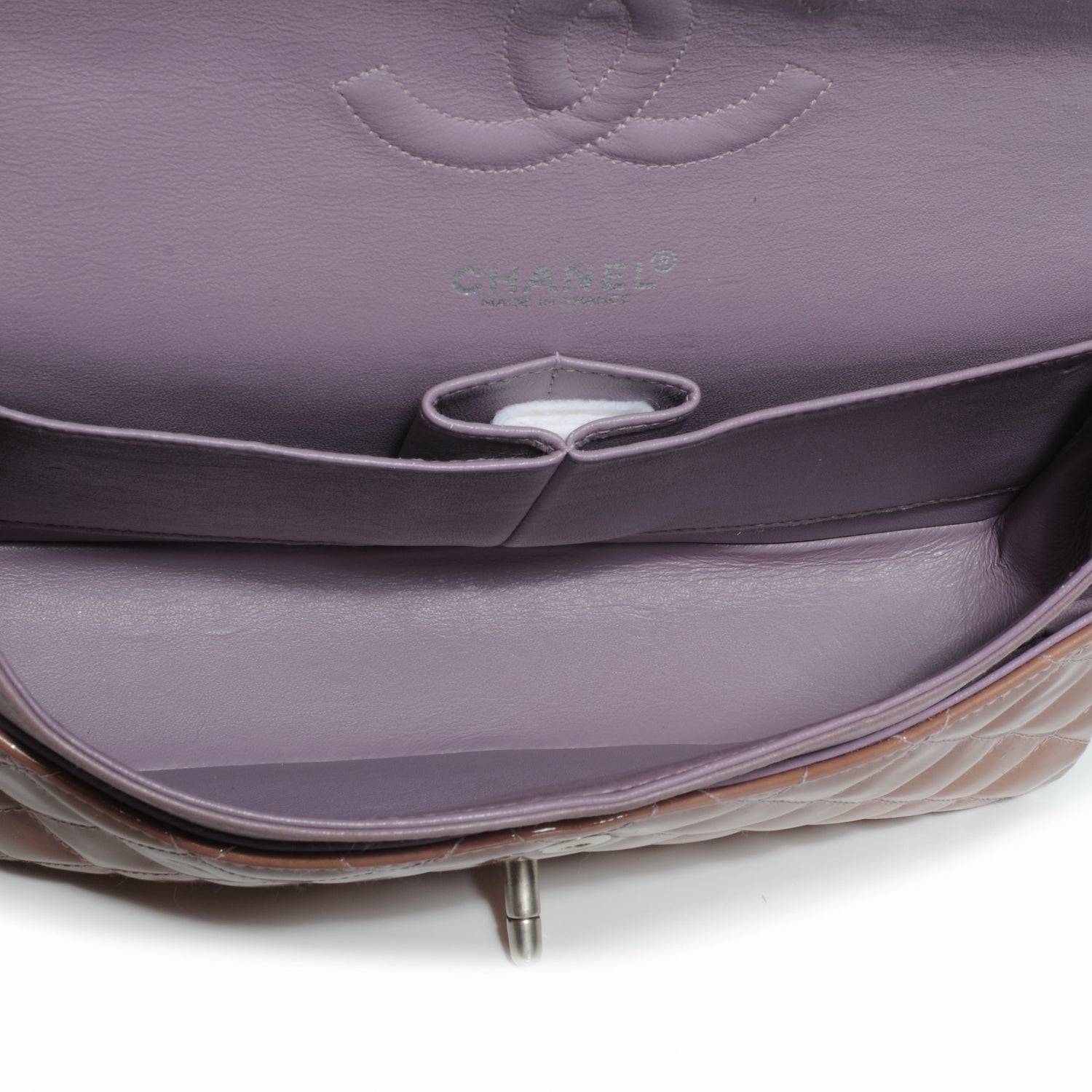 Chanel Patent Medium Double Flap Mauve 9 of 10