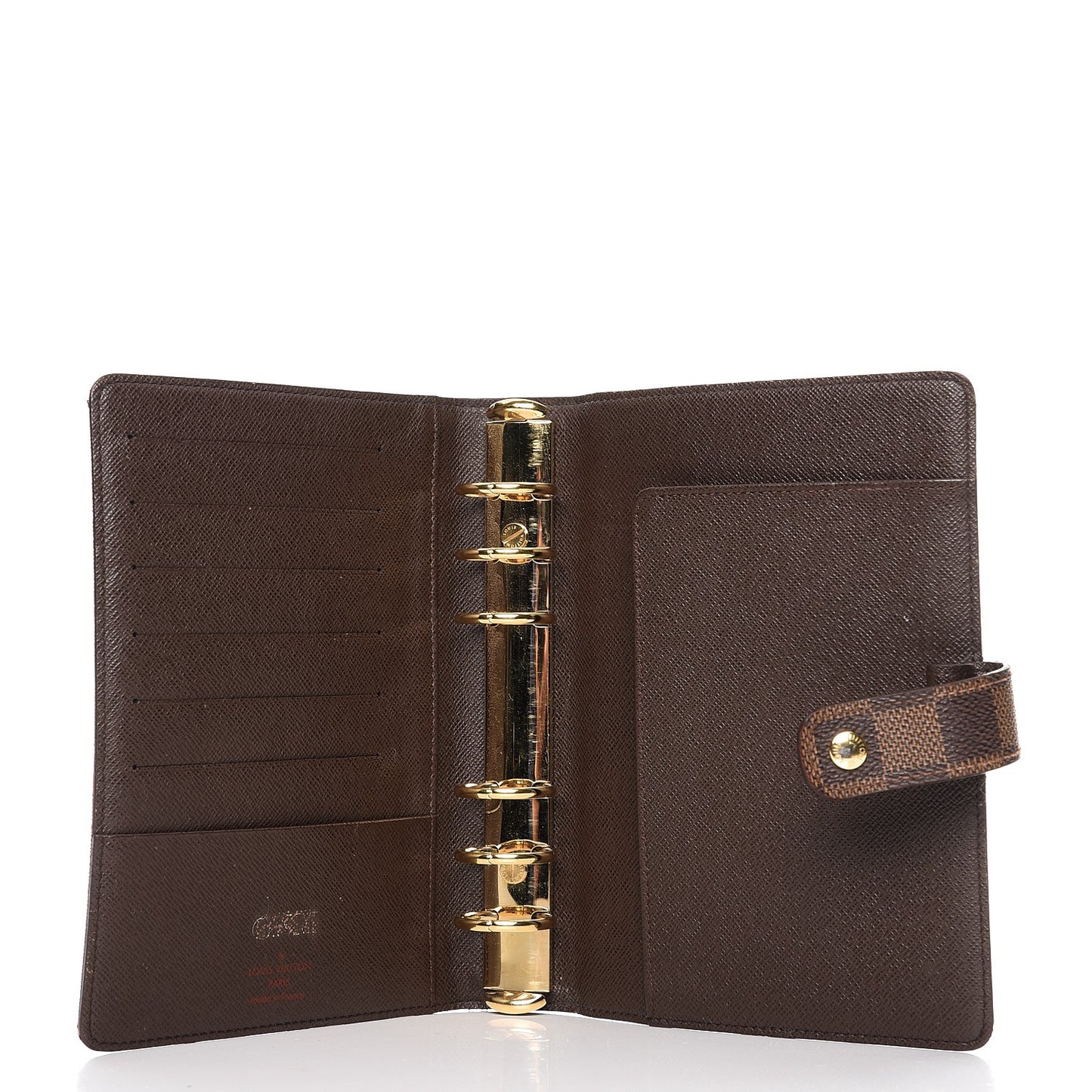 Damier Ebene Medium Ring Agenda Cover