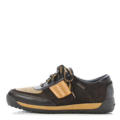 Louis Vuitton Suede Calfskin Perforated Sneakers 41 Brown 1 of 9