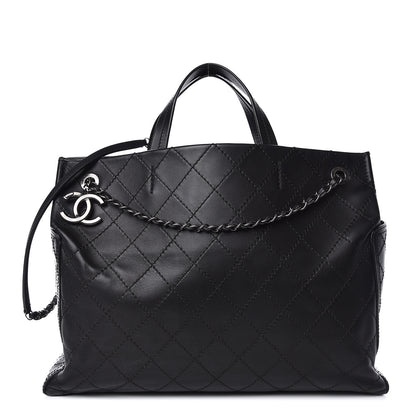 Chanel Calfskin CC Pocket Tote Black 1 of 13