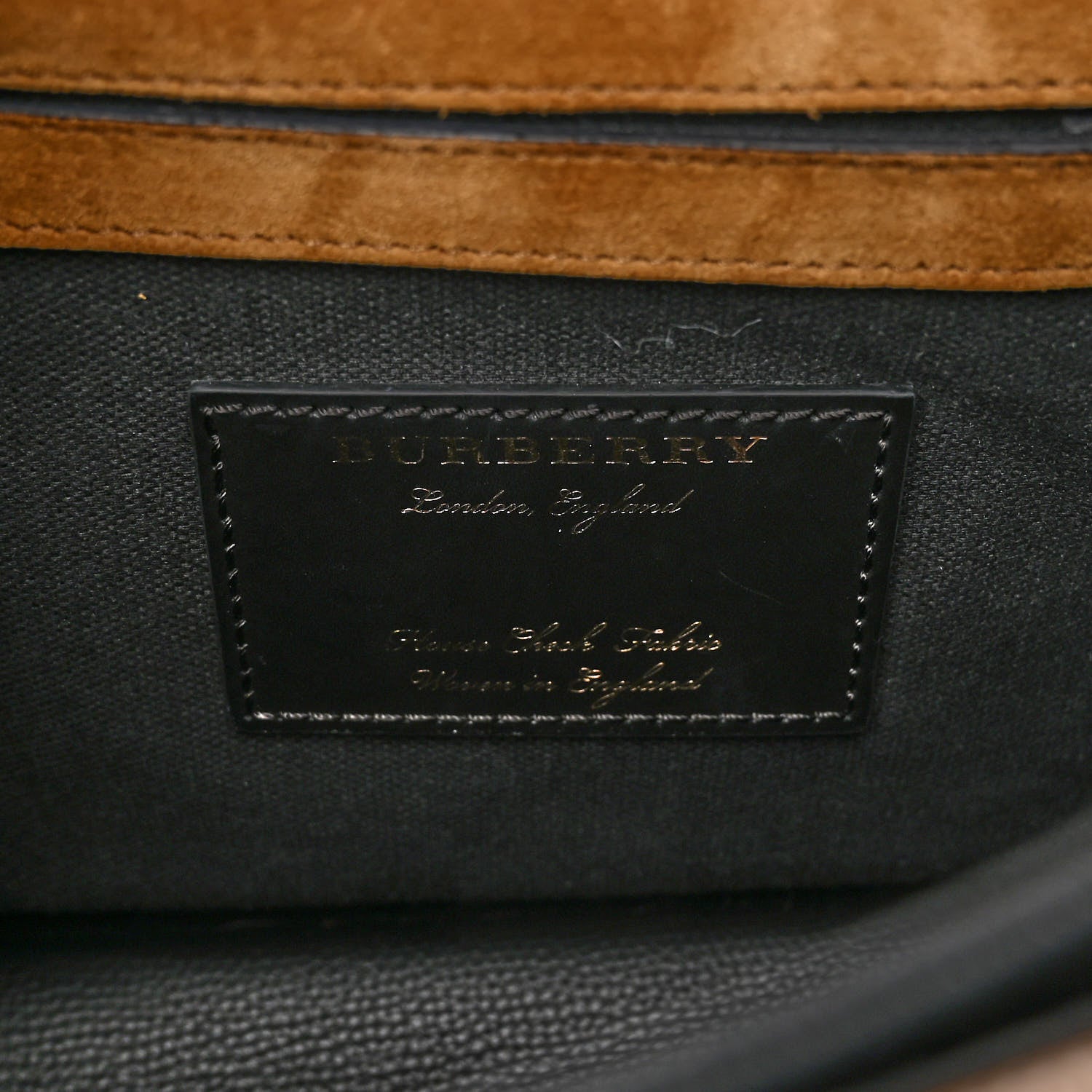 Burberry Derby Calfskin House Check Small Macken Crossbody Bag Black 6 of 13