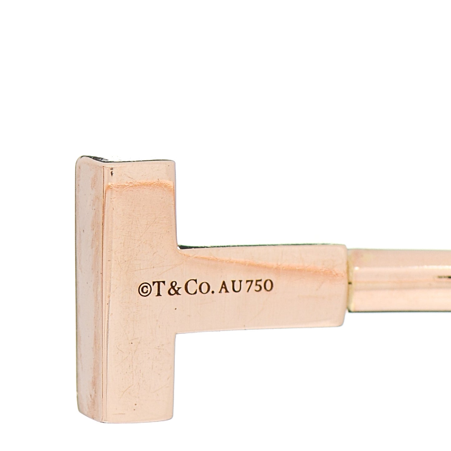 18K Rose Gold T Wire Bracelet