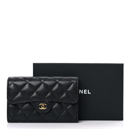 Chanel Caviar Quilted Medium Flap Wallet Black 12 of 12