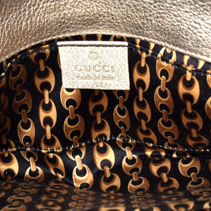 Gucci Metallic Calfskin Britt Clutch Gold 5 of 9