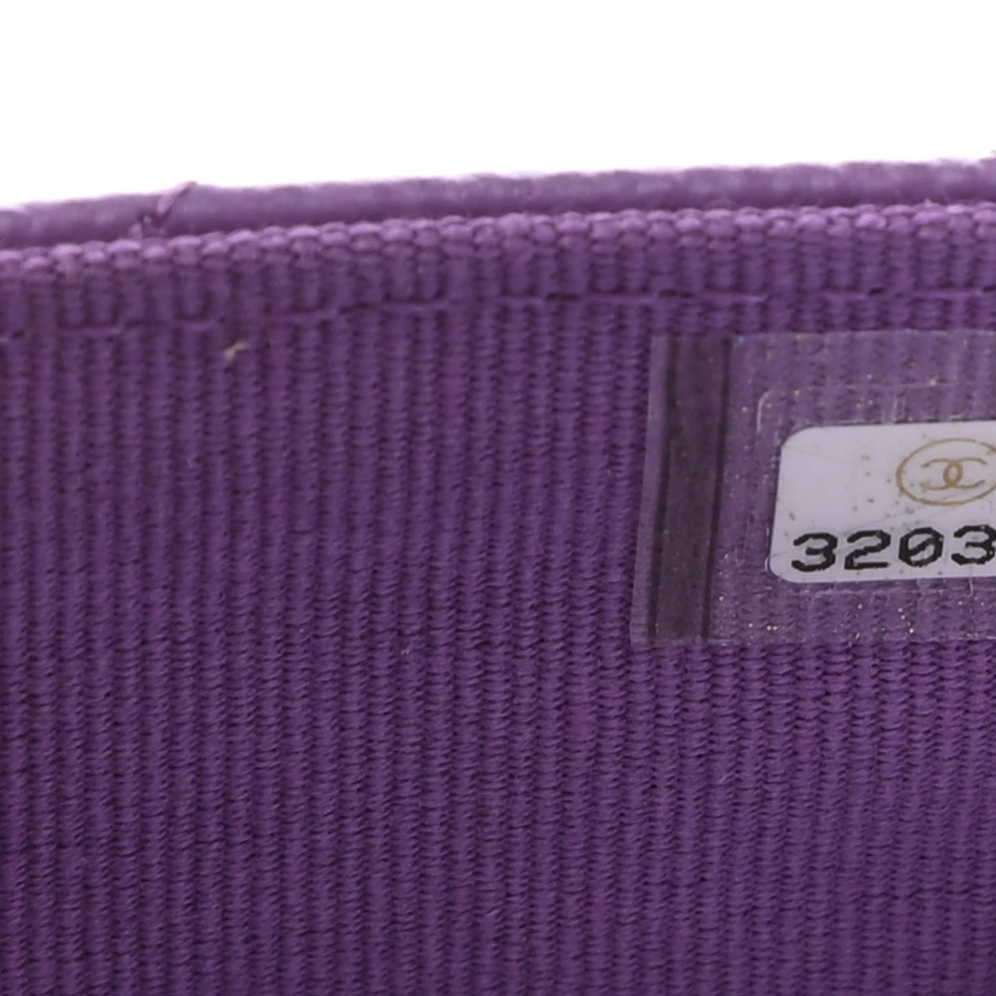 Caviar Quilted Medium Gusset Flap Wallet Purple
