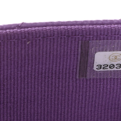 Chanel Caviar Quilted Medium Gusset Flap Wallet Purple 8 of 9