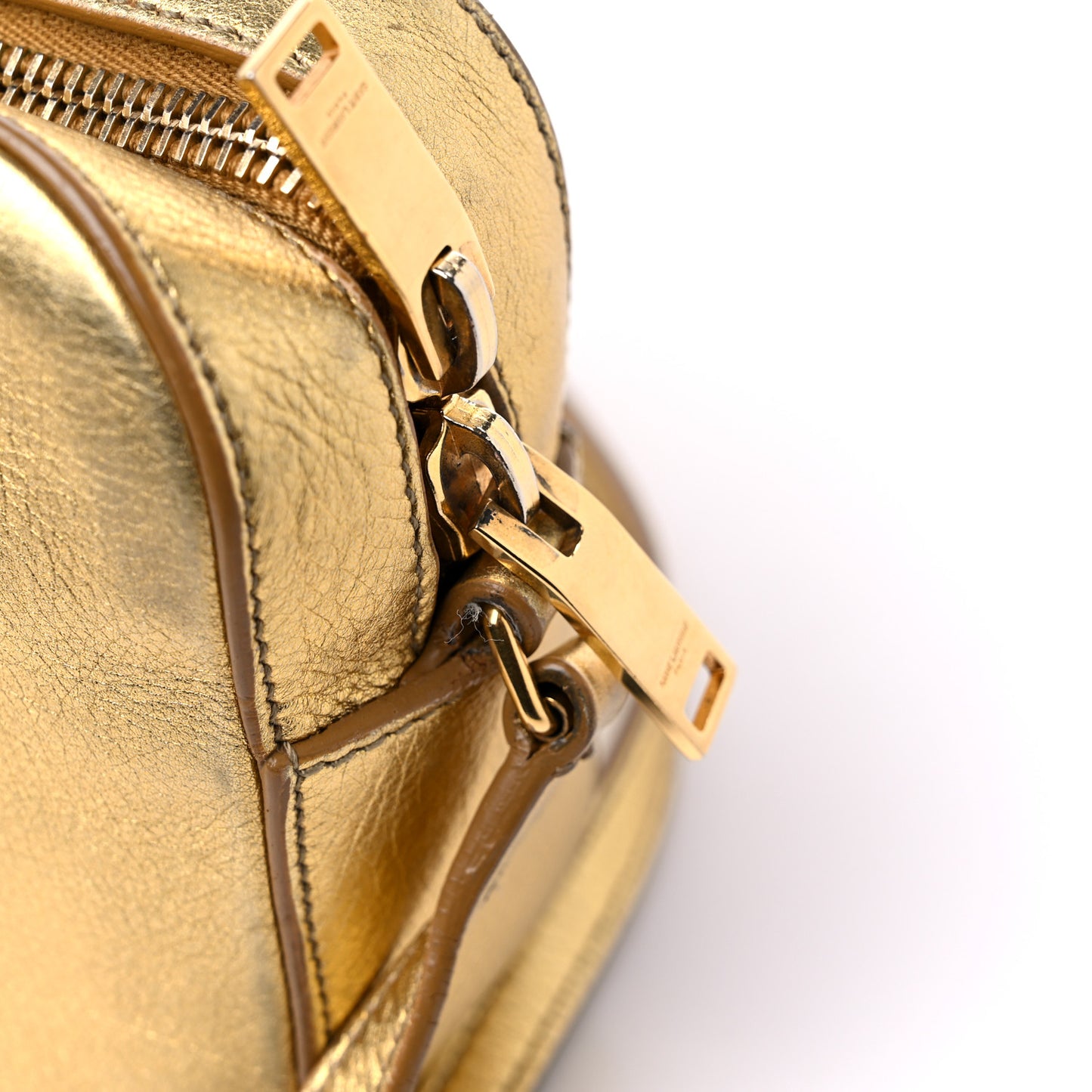Metallic Calfskin Small Classic Monogram Camera Bag Gold
