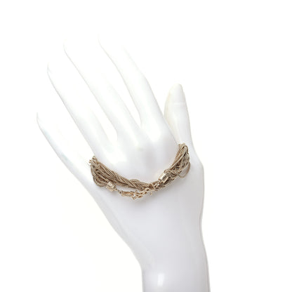 Saint Laurent Lou Lou Twisted Chains Bracelet Gold 2 of 3