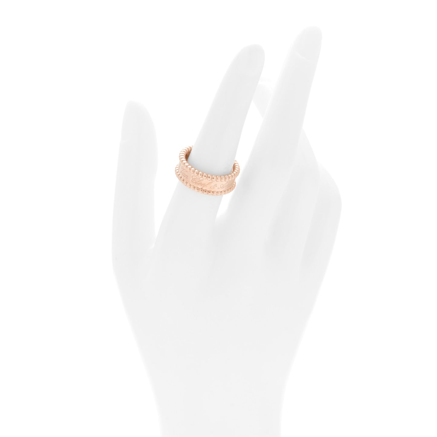 18K Rose Gold Perlee Signature Ring 54 6.75