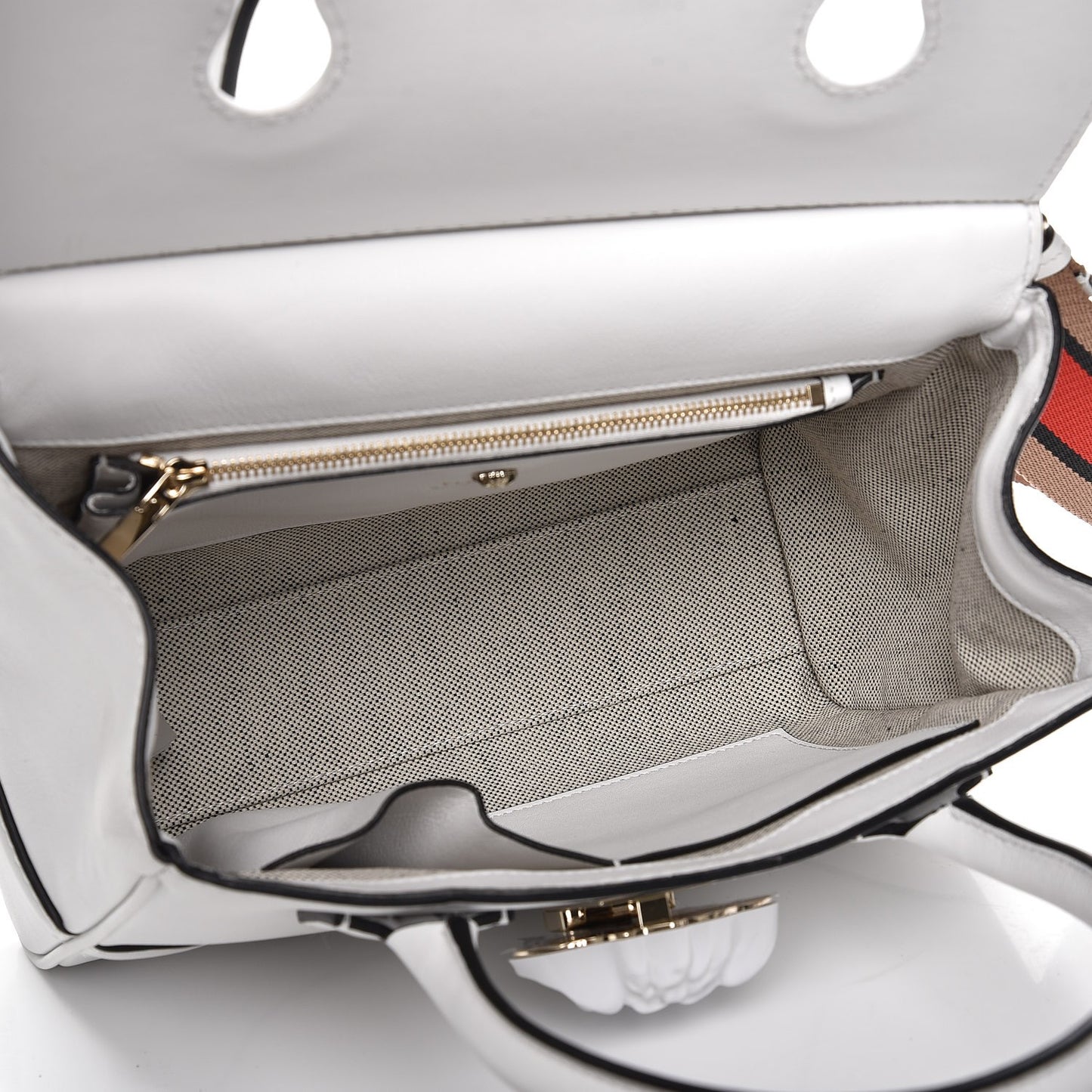 Calfskin Medium Palazzo Empire Bag White