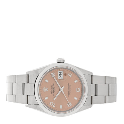 Rolex Stainless Steel 34mm Oyster Perpetual Date Watch Pink 15200 2 of 4
