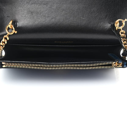 Saint Laurent Glitter Small Monogram Kate Tassel Satchel Cobalt 4 of 4