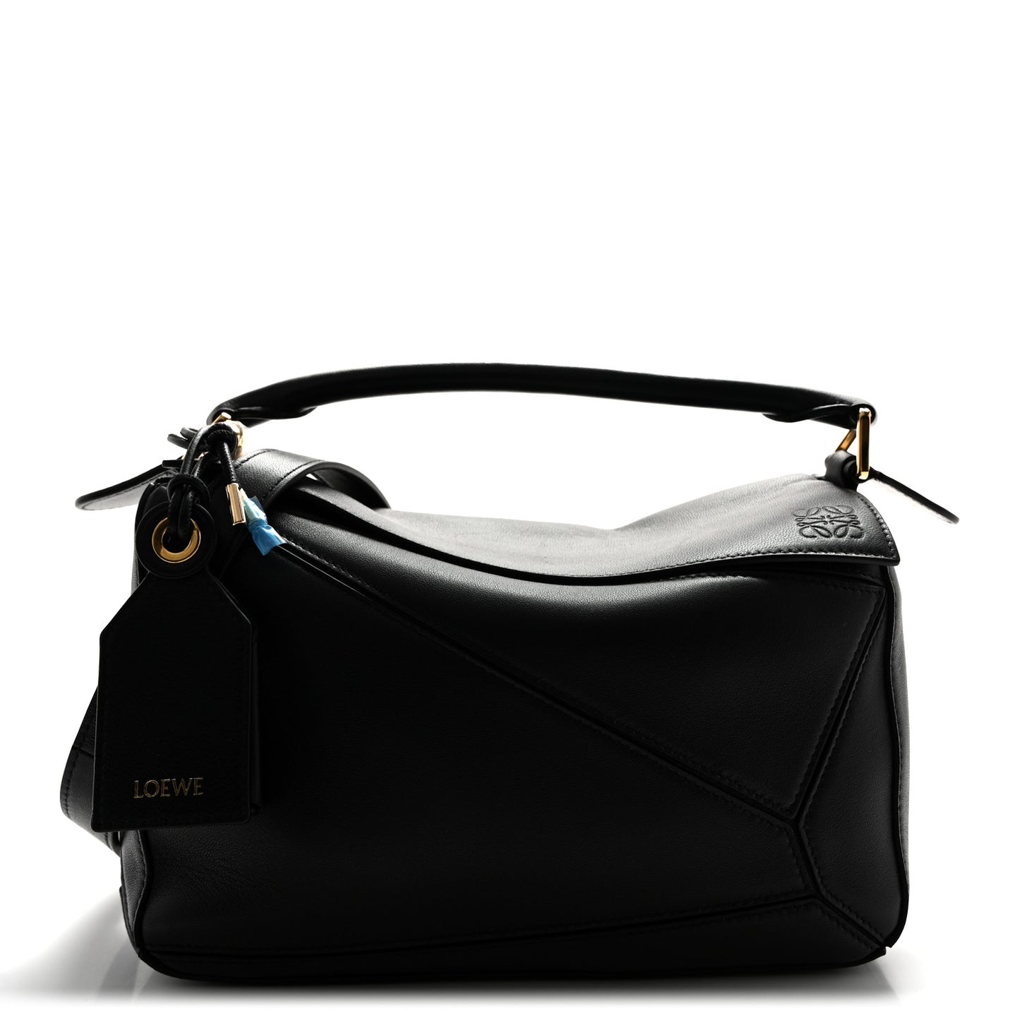 Nappa Lambskin Small Featherlight Puzzle Bag Black