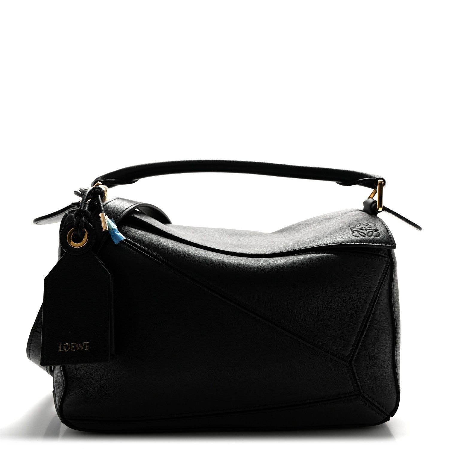 Loewe Nappa Lambskin Small Featherlight Puzzle Bag Black 1 of 9