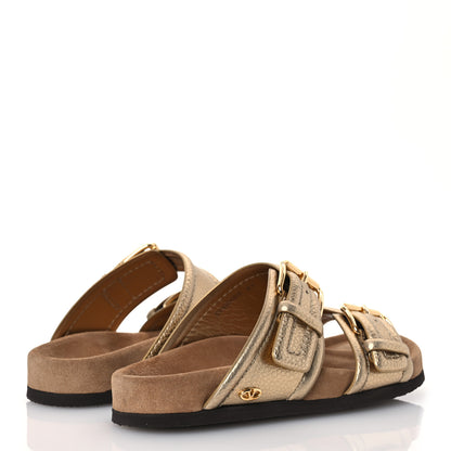 Valentino Garavani Metallic Nappa Anywear Slide Sandals 37 Antique Brass 4 of 10