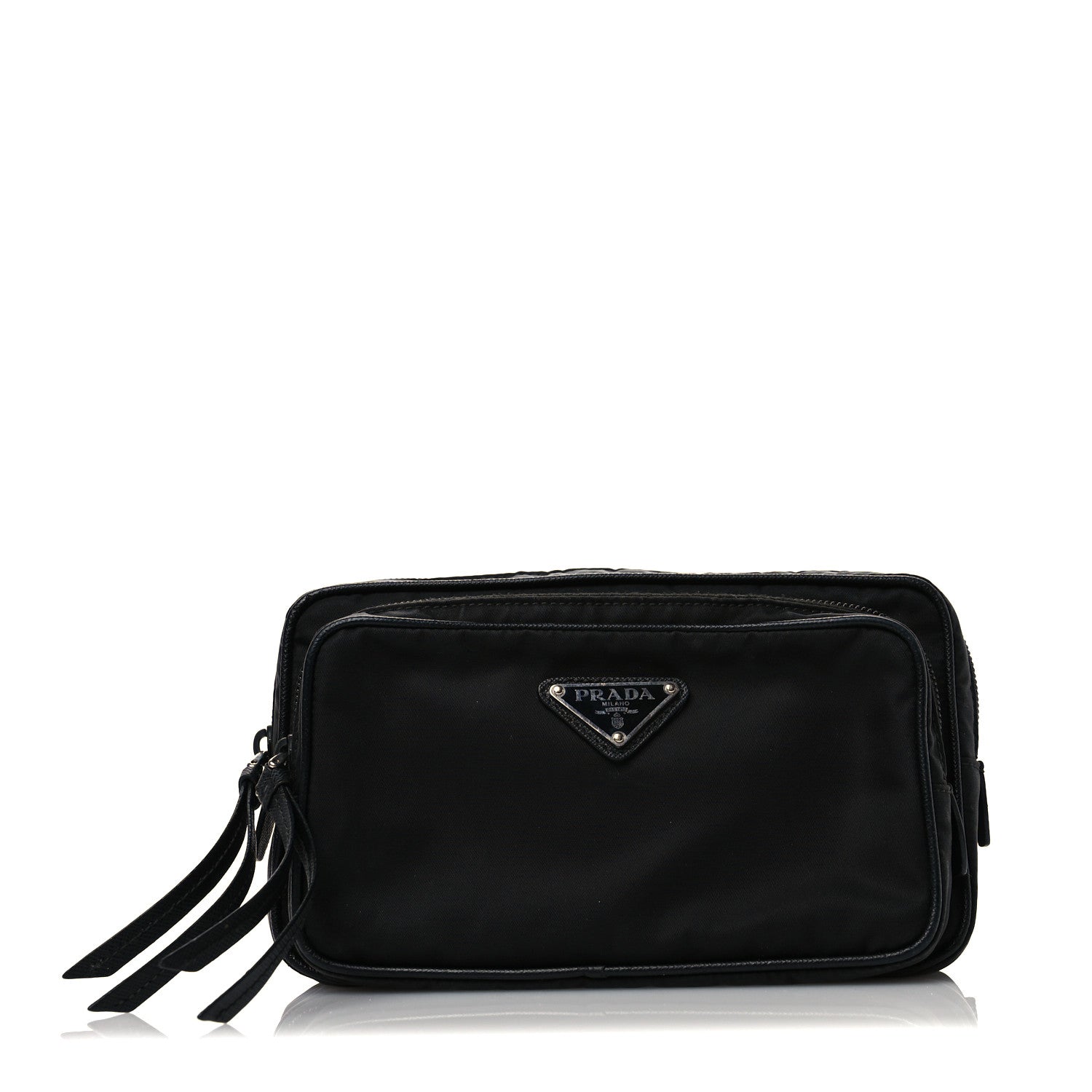 Prada Tessuto Nylon Saffiano Belt Bag Black 1 of 12