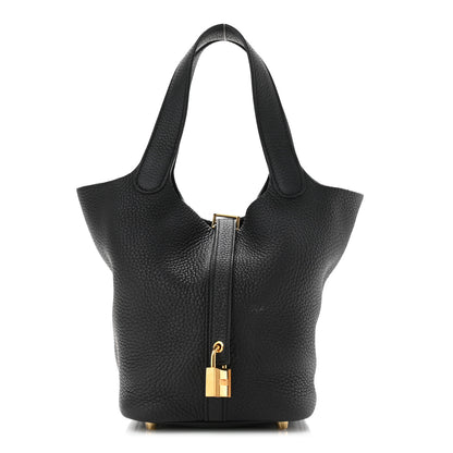 Hermes Taurillon Clemence Picotin Lock 18 PM Black 1 of 14