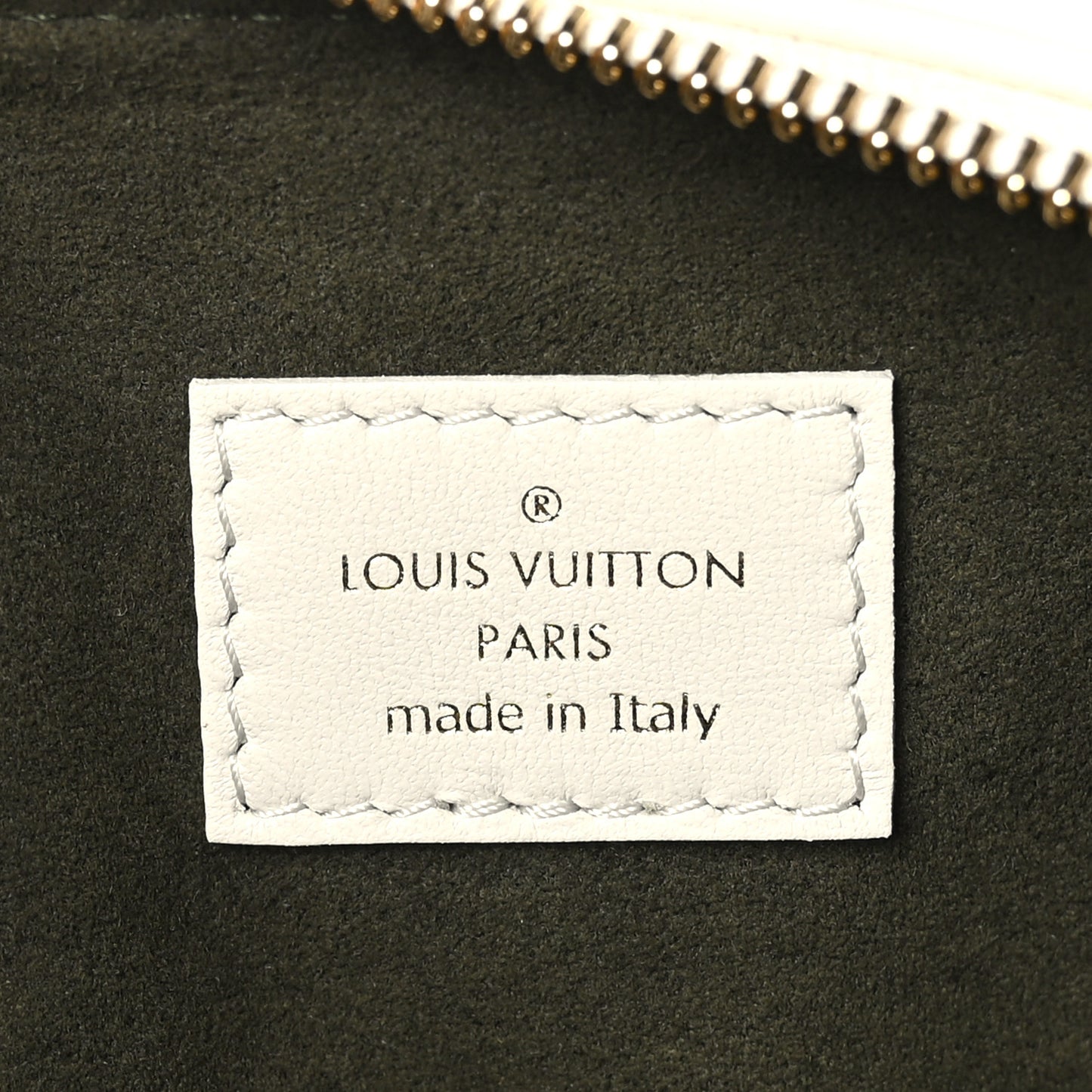 Lambskin Embossed Monogram Coussin PM Cream