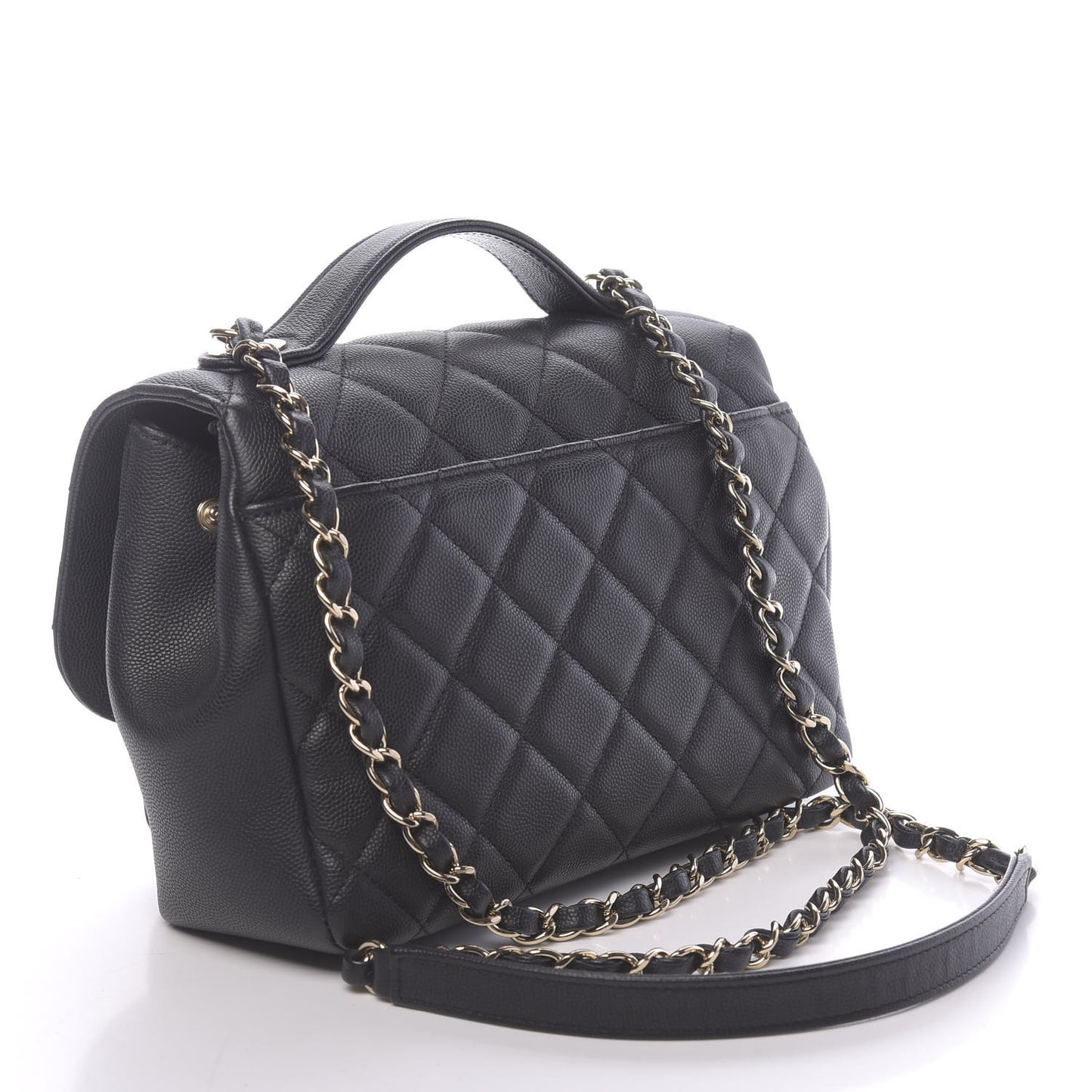 Caviar Quilted Medium Business Affinity Flap Black