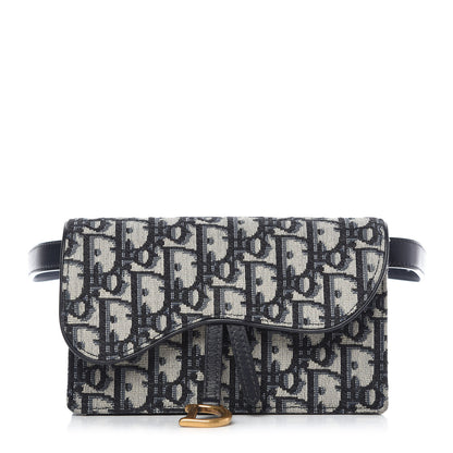 Christian Dior Oblique Saddle Belt Bag Blue 1 of 10