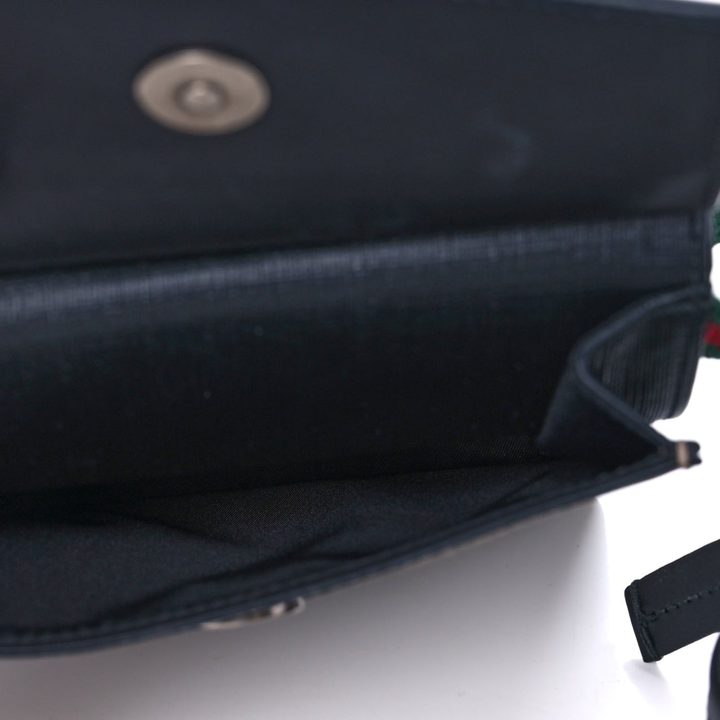 GG Supreme Monogram Web Belt Bag Black