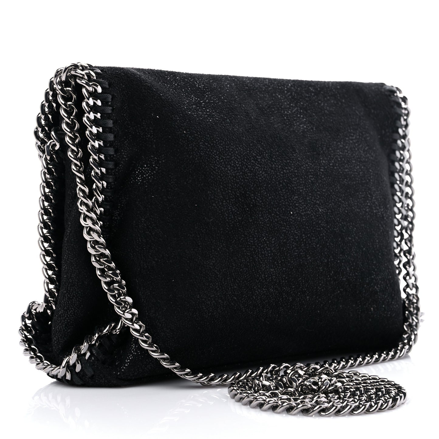 Shaggy Deer Mini Falabella Shoulder Bag Black