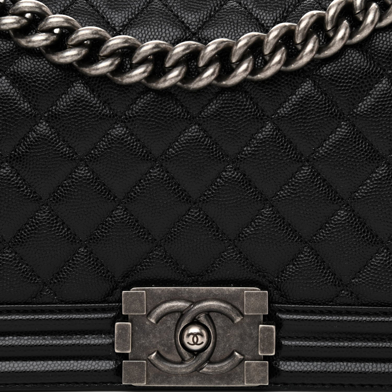 Chanel Caviar Quilted Medium Boy Flap Black 8 of 10