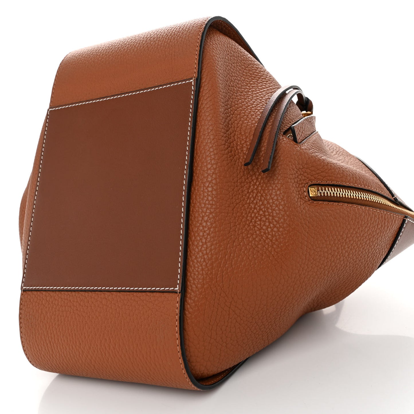 Grained Calfskin Small Hammock Shoulder Bag Tan
