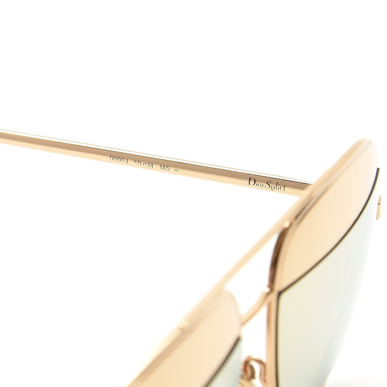 Christian Dior Split 1 Aviator Sunglasses Gold 6 of 8