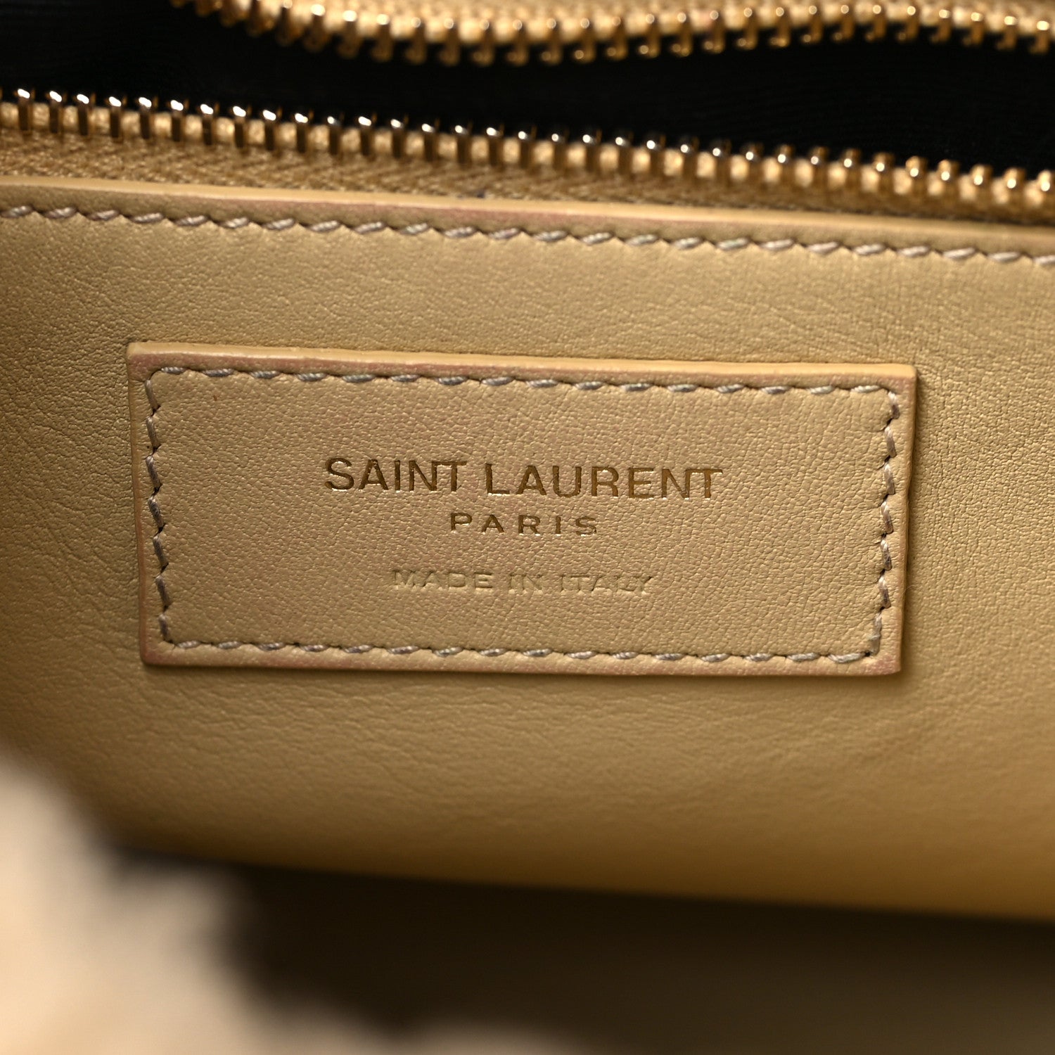 Saint Laurent Calfskin Shearling Monogram Medium Niki Chain Satchel Natural Beige 6 of 9