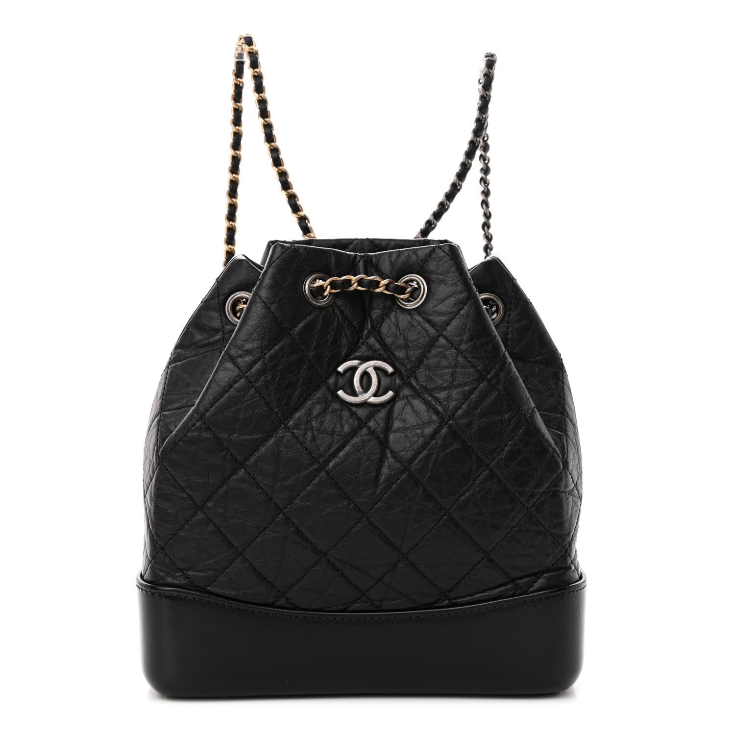 Chanel Aged Calfskin Quilted Small Gabrielle Backpack Black 1 of 11