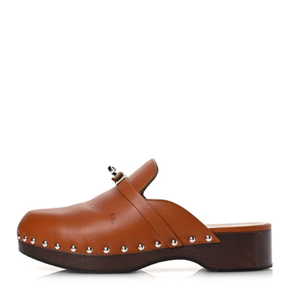 Hermes Heritage Calfskin Carlotta Mules 39 Naturel 1 of 13