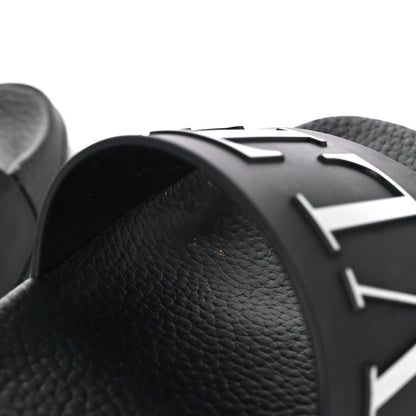 Valentino Garavani Rubber Mens VLTN Pool Slide Sandals 41 Black 7 of 8