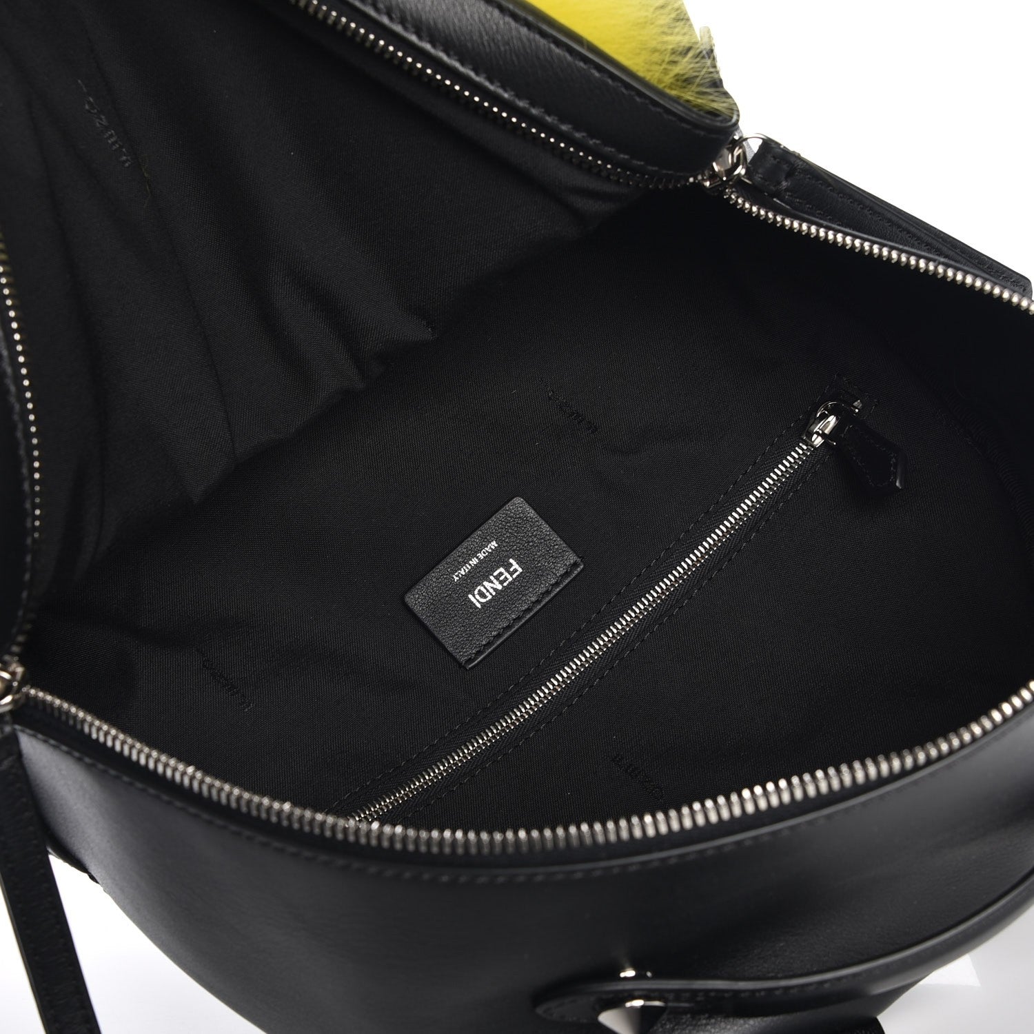 Fendi Vitello Dolce Fox Elaphe Ayers Hypnoteyes Large Backpack Black Giallo Multicolor 5 of 7