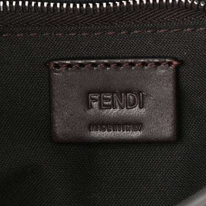 Fendi Glazed Fabric Cotton Vitello King Aura FF 1974 Baguette Belt Pouch Tobacco Moro Grezzo Cuoio 6 of 10