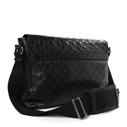 Gucci Rubber Guccissima Medium Messenger Bag Black 3 of 9