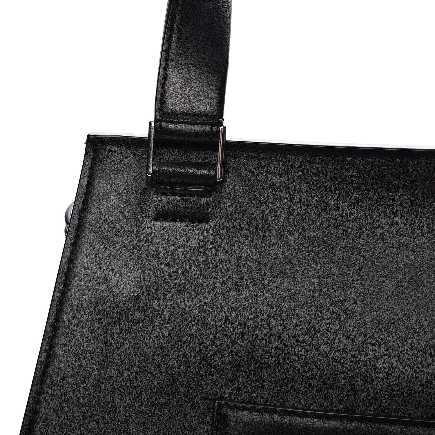 Celine Calfskin Medium Bi-Color Edge Shoulder Bag Almond 8 of 11