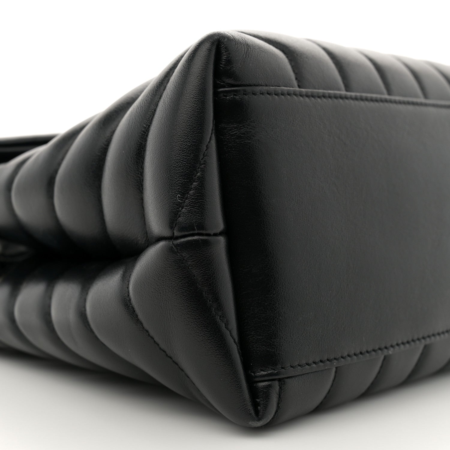 Saint Laurent Calfskin Y Quilted Monogram Medium Loulou Chain Satchel Black 9 of 13