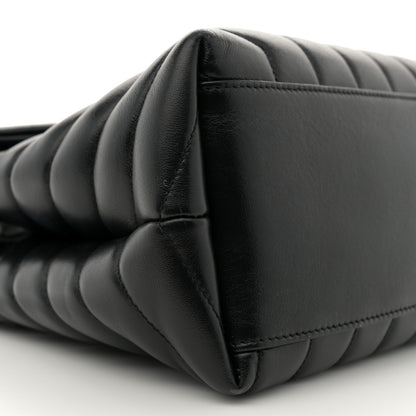 Saint Laurent Calfskin Y Quilted Monogram Medium Loulou Chain Satchel Black 9 of 13