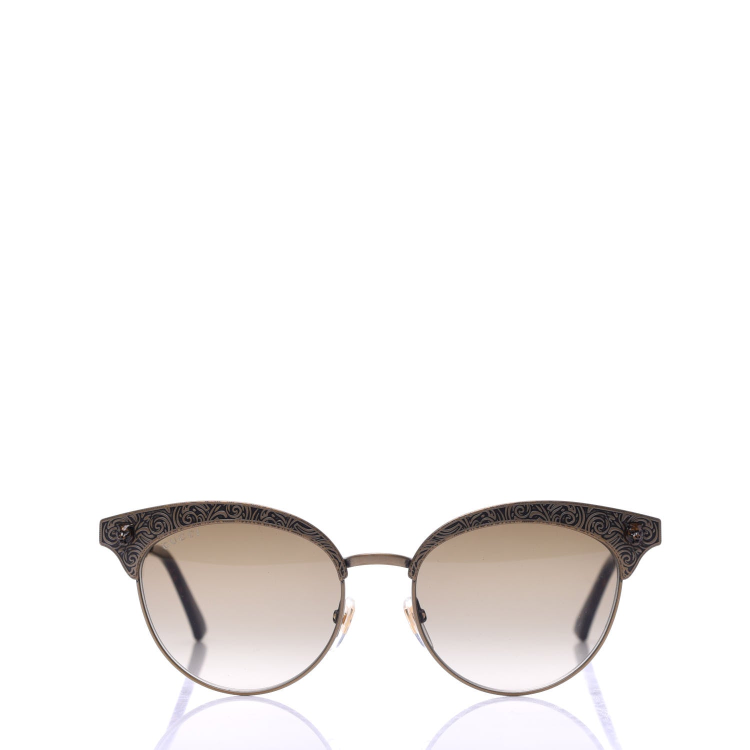 Gucci Metal Tiger GG0220S Sunglasses Antique Gold 2 of 8