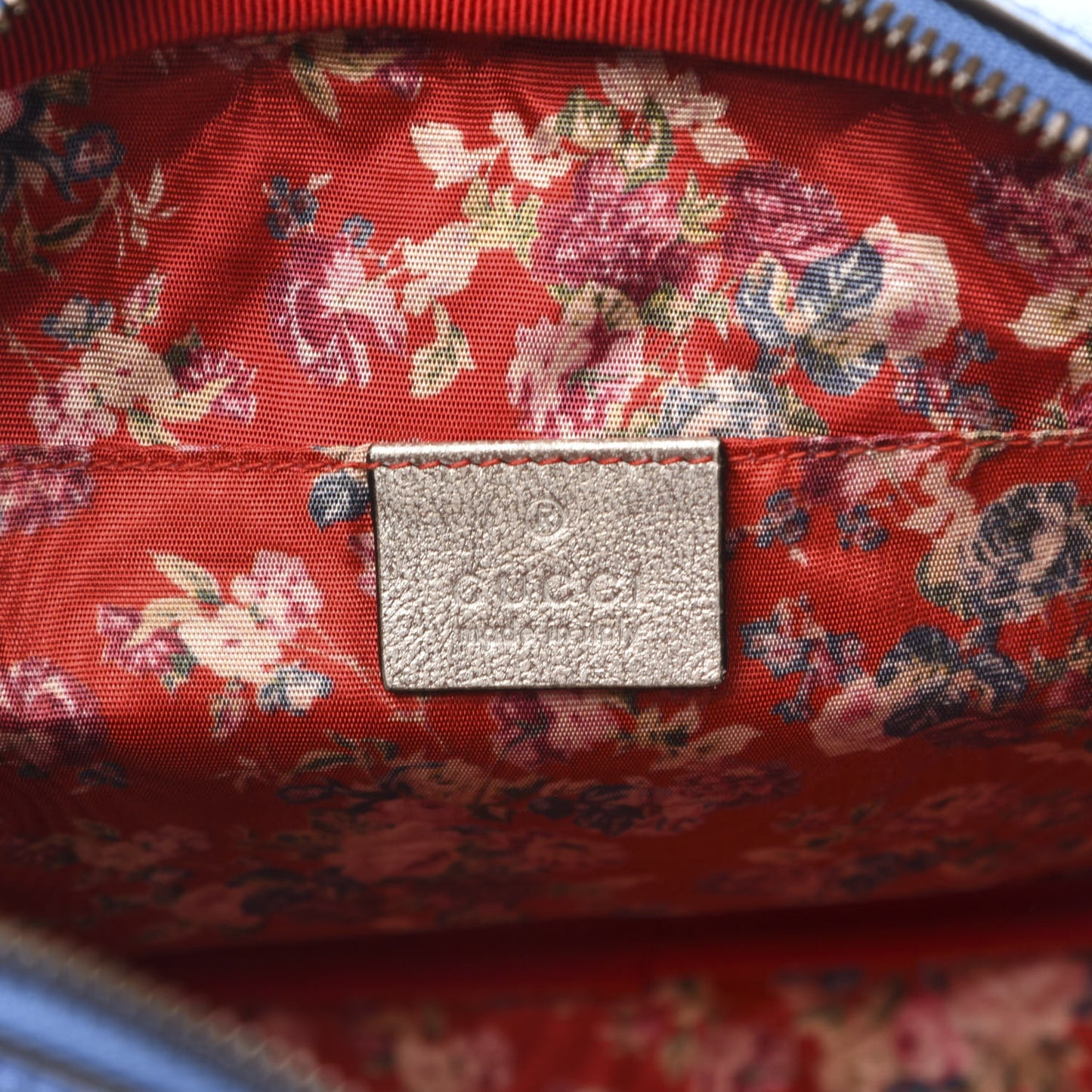 Laminated Nappa Trapuntata Small Zumi Shoulder Bag Rosso Marine Argento