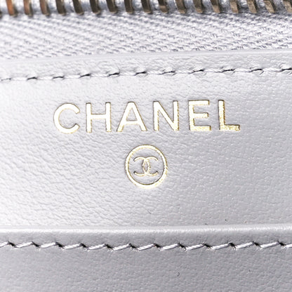 Chanel Lambskin Quilted Chanel 19 Long Zipped Around Wallet Grey 6 of 12
