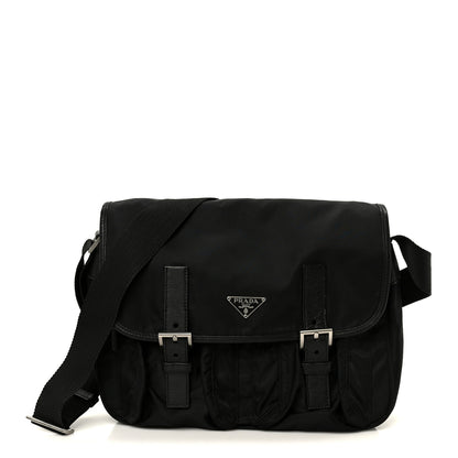Prada Tessuto Nylon Messenger Bag Black 1 of 10